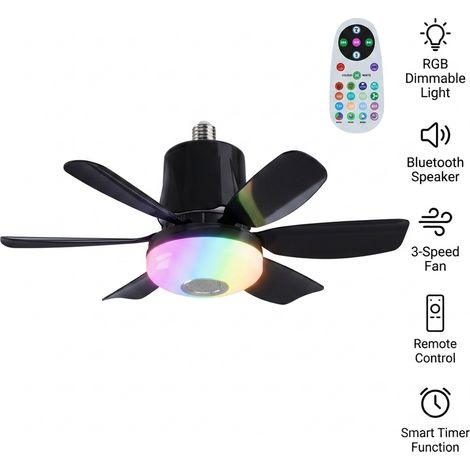 Ventilateur Brumisateur Sans Pale Blanc, Refroidisseur d'Air AI avec Humidification et Lumière LED, 6 Vitesses, Compact 305mm (1/5)