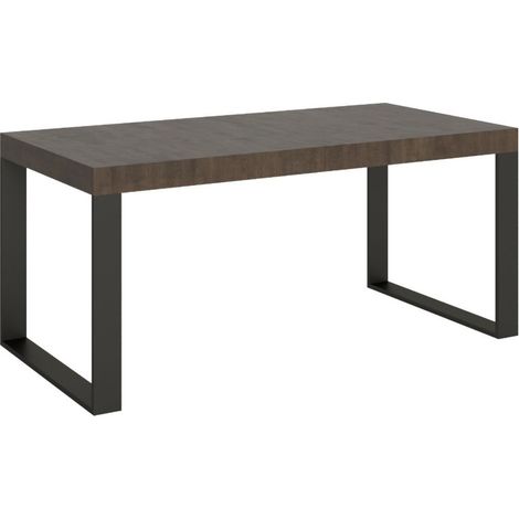 Table industrielle noyer et pieds métal anthracite Tiroz 180cm (1/5)