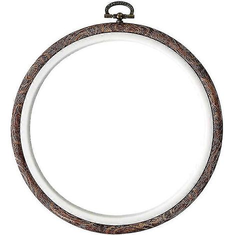 HONORNIC - Cadre rond à broder DIY de 21 cm, outil auxiliaire de point de croix rétro (1/2)