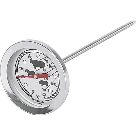 thermomètre à viande meat thermometer inox 14,5 cm