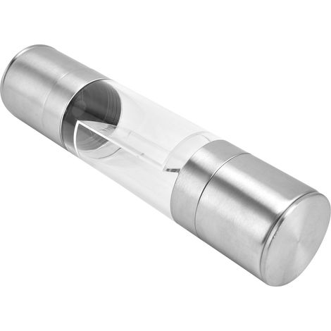 Moulin à main 2 en 1 en acier inoxydable pour l'ail, le poivre et les épices – idéal pour la cuisine. (1/5)