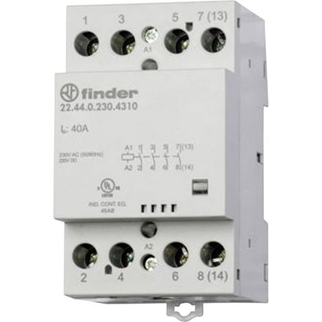 Finder 22.44.0.024.4710 Schütz 3 Schließer, 1 Öffner 24 V/DC, 24 V/AC 40 A 1 St.