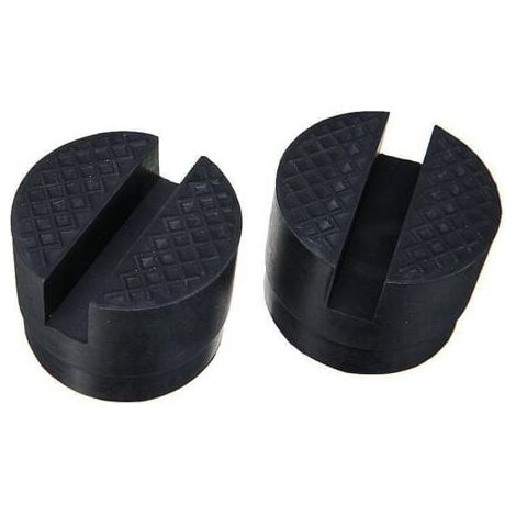 (Noir, 2 pièces) Coussinets en caoutchouc pour cric hydraulique de voiture, protection solide du dessous de caisse lors du levage de la voiture, diamètre de 48 mm (1/2)