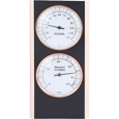 Thermomètre et hygromètre de Sauna 2 en 1, en bois, Celsius, température et humidité, pour salle de douche, Spa