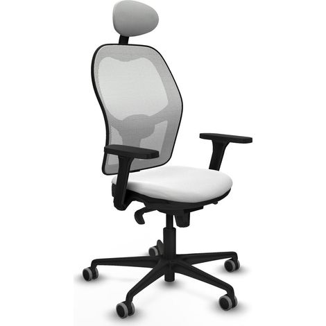 Sedia Ufficio con Poggiatesta Piqueras y Crespo 3D036G1 Bianco (1/5)