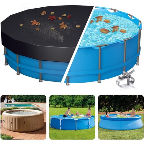 Copertura per mobili da giardino da 18 piedi, rivestimento in argento 210d, impermeabile e antipolvere, copertura per piscina rotonda con sabbia, copertura per trampolino, copertura per piscina rotond (1/5)