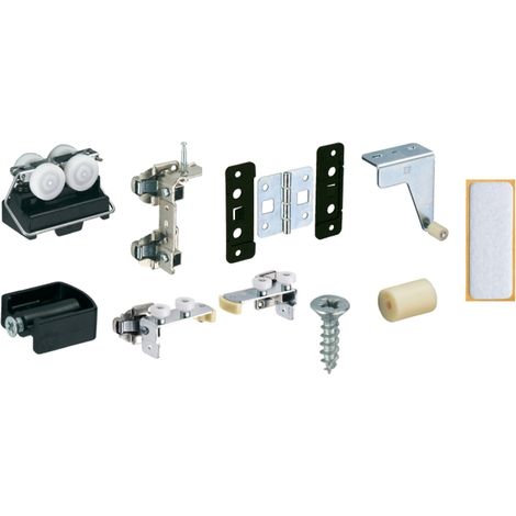 Hettich MB- Falttürbeschläge-Set, 1-T., 2-Fl., Wing77, 70986, für vorliegende Türen (1/2)