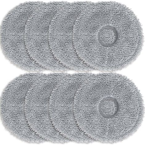 Ulisem 8er-Pack dunkelgraue Mikrofasertücher für Dreame L10s Ultra / L10 Ultra / L20 Ultra / L10s Pro Ultra Heat / X40 Ultra Complete und Xiaomi X10+ / X20+ Roboterstaubsauger. Ersatzzubehör. (1/4)