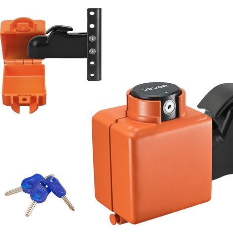 Antivol Attelage Remorque Compatible avec Coupleurs à Tête Coulée Demco 50,6 mm 58,6 mm, Verrou Attelage Remorque Robuste avec 3 Clés, Verrouillage Sécurité pour Camping-cars, Remorques, Bateaux (1/5)