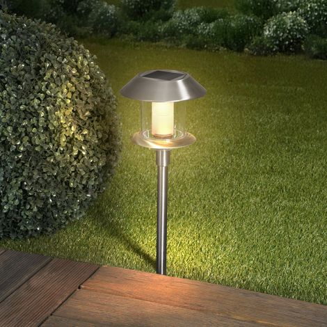 esotec Solar Stableuchte Swing LED-Steckleuchte Edelstahl H=38cm outdoor 102070
