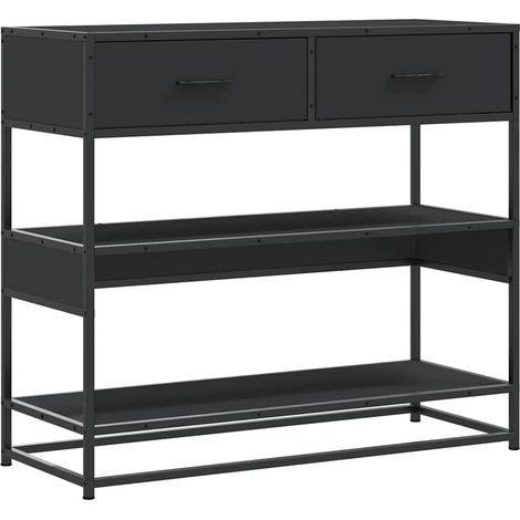 Maison Exclusive - Table console noir 90x35x80 cm bois d'ingénierie
