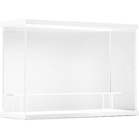 Présentoir de rangement,boîte anti-poussière pour poupée faite main,boîte en acrylique blanc mat avec,Grand escalier à deux volées (1/5)