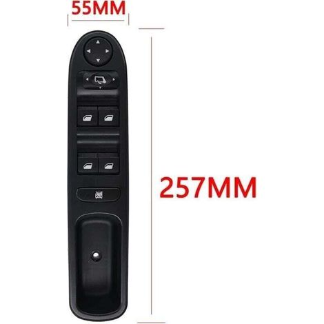 Interruttore principale alzacristalli elettrico lato guida anteriore sinistro, compatibile con Peugeot 307 307SW 307CC (1/4)