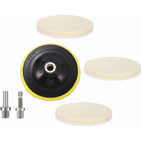 Tampons Polissage en Feutre 125mm 9mm Disques de Polissage Laine (1/5)