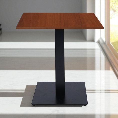 Tavolo pub ristorante bar quadrato 70x70 cm con piano laminato Noce H 75 (1/4)