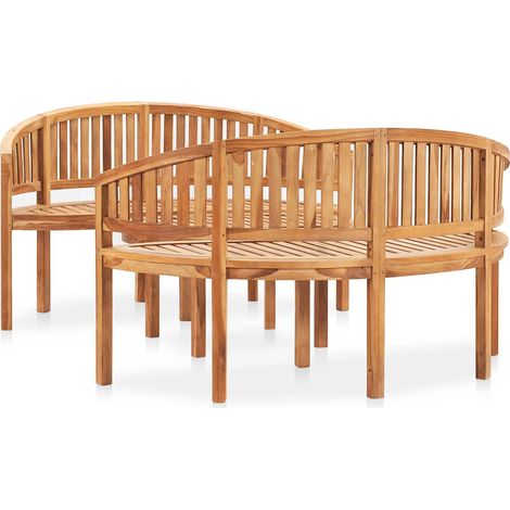Maison Exclusive - 3-tlg. Garten-Lounge-Set Massivholz Teak (1/5)