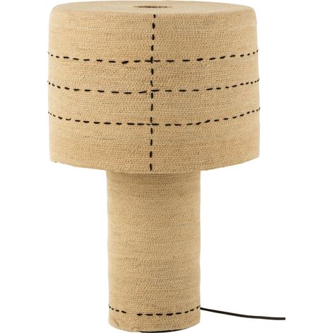 Lampe à poser pontillés en jonc de mer naturel Naturel 38x38x60 cm (1/4)