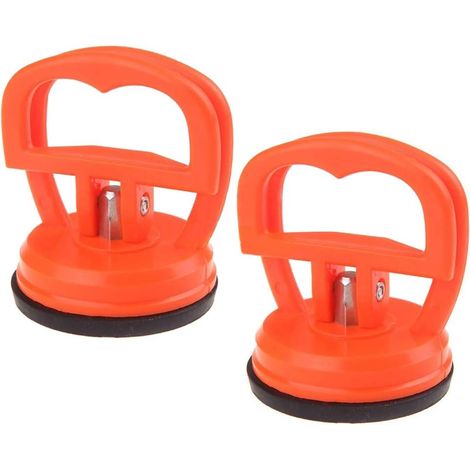 Ventouse pour retirer l'écran LCD, les petites bosses de voiture, soulever du granit, etc. - Lot de 2, orange (1/5)