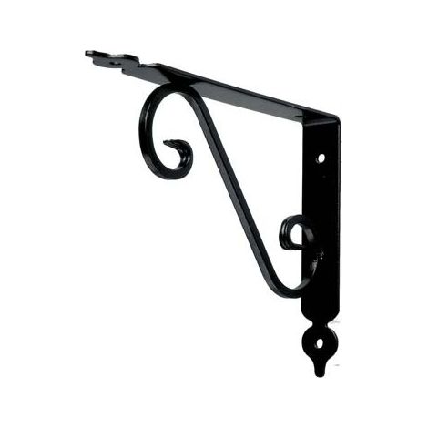 MENSOLA FERRO BATTUTO CM23 NERO MARTELLATO -REG37
