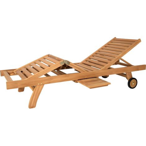 Lettino prendisole multiposizione BYBLOS - Teak