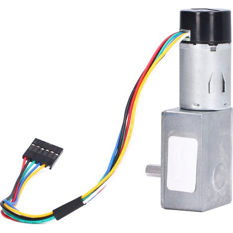 Moteur à vis sans fin à fort couple entièrement métallique à verrouillage auto codeur réducteur arbre simple 150 tr/min 12V CC (1/5)