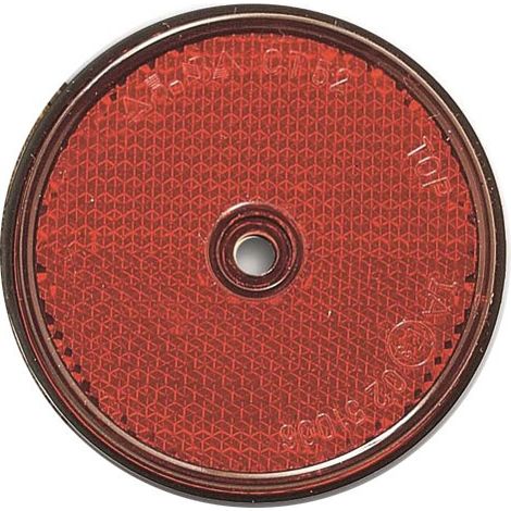 Catadioptre Rouge a Visser - Diam 60 mm