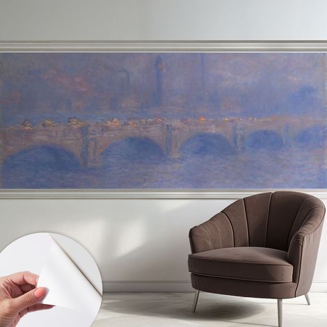 Fotomurale adesivo stickers - per camera da letto - per corridoio - decorazione casa moderna Ponte blu 250x104 cm (1/5)