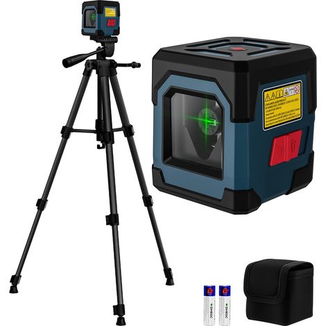 Niveau Laser Chantier avec 1.2m Trepied, Laser Vert, Autonivelant (1/5)
