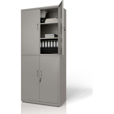 [GEBRAUCHT] B-Ware Aktenschrank Metall Büroschrank mit Cam-Lock Schloss 3 Einlegeböden 2 Schlüssel (1/2)