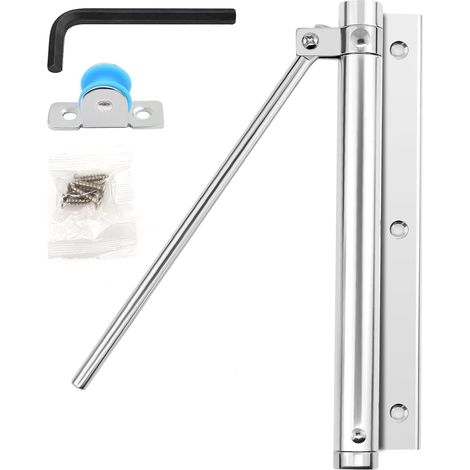 Ferme-porte Automatique - 1 Unité - Alliage d'Aluminium Argenté - Vitesse Réglable et Ressort Durable - Pour Portes Intérieures jusqu'à 40kg - Idéal Maison Bureau Hôtel (1/5)