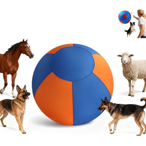 Herding Balle gonflable pour chien - Anti-morsure - Jouet interactif pour chien - 45 cm à 65 cm - Orange - 65 cm (1/5)