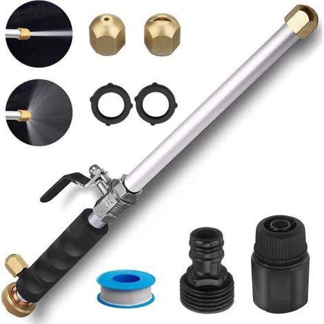 Nettoyeur haute pression pour tuyau d'arrosage - - Buse à jet plat - Buse à jet linéaire - Raccords rapides (1/5)
