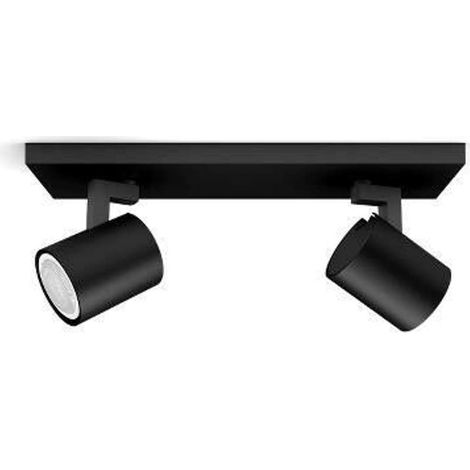 Philips Hue Runner Foco de superficie con 2 puntos de luz (Blanco) Luz blanca cálida a fría - Incluye 1 Regulador de intensidad - White Ambiance (1/4)