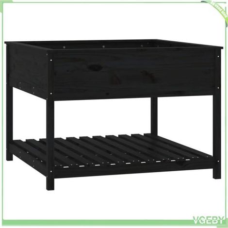 Jardinière et étagère - FAFEICY - 823805 - Bois de pin massif - Hauteur ergonomique 81 cm - Étagère intégrée (1/5)
