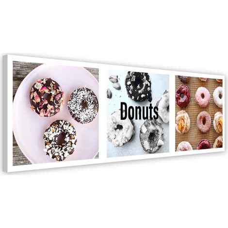 Tableau sur toile Donuts colorés panoramique 90x30 (1/5)
