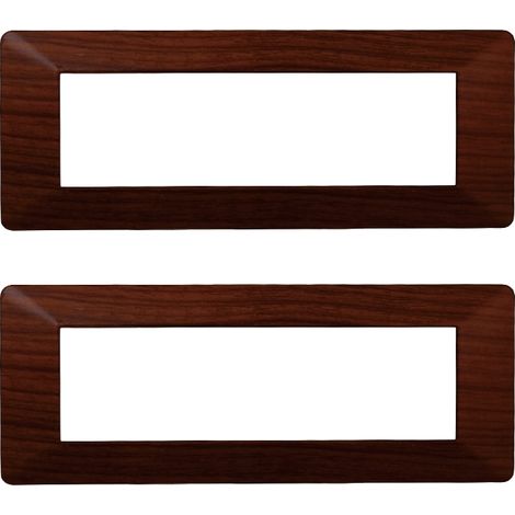 gloca Placche Plastica Compatibili Plana (2 Pezzi Radica, 7 Posti) (1/4)