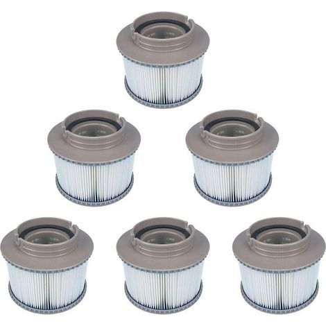 Pack de 6 filtres de remplacement pour pompe à cartouche FD2089 – Dimensions 8,6 cm x 11,5 cm – 120 plis pour filtration efficace (1/5)