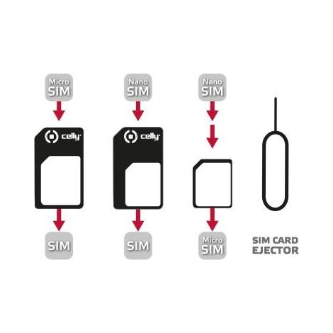 Kit sim adaptadores de tarjeta sim paquete de 3