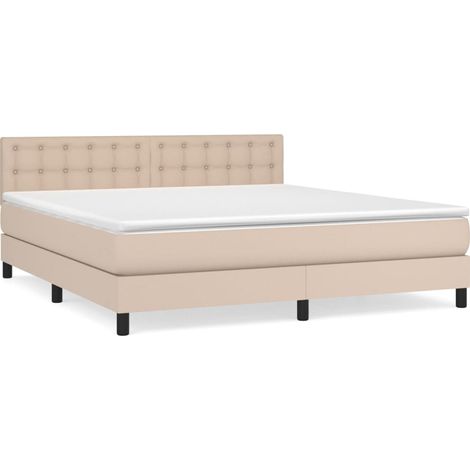Maison Exclusive - Sommier à lattes de lit avec matelas Cappuccino 160x200 cm (1/5)