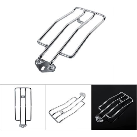 Porte-bagages arrière pour selle solo de moto XL883/1200, couleur argent (1/5)