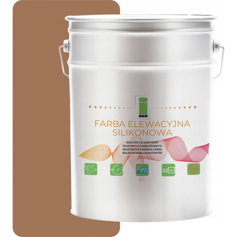VERNICE PER FACCIATE AL SILICONE MARRONE CHIARO 5L PERMEABILE AL VAPORE+ (1/5)