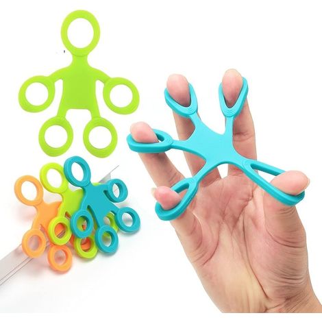 Anneau de résistance en silicone avec poignée pour les doigts, pour un entraînement de renforcement musculaire et une extension de fitness de niveau 3. Durable. (1/3)