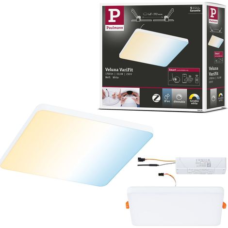 panneau LED panneau encastré 160x160mm carré Tunable White commande de la lumière blanche Blanc plafonnier (1/5)