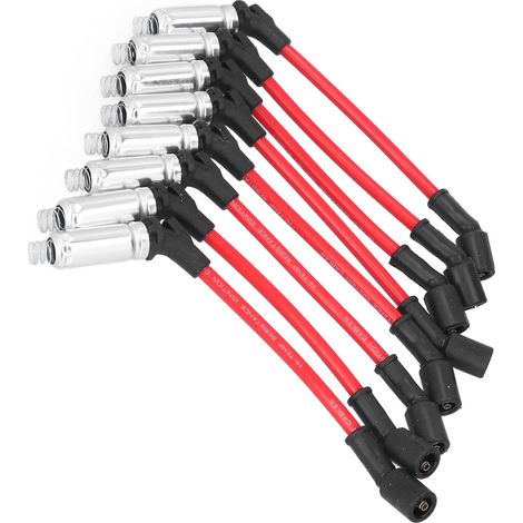 Jeu de 8 fils d'allumage haute performance 10,2mm pour bougies Chevrolet V8 2000-2009, kit câbles d'étincelle de rechange. (1/5)