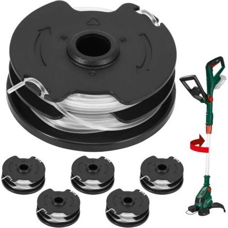 Kaelt - 6Pcs Bobine Fil Coupe Bordure, pour Parkside PRTA 20-Li A1 / B2 C3/PRT 300 A1/PRT 550 A1/A3, Bobines de fil Rechange Durables une Vitesse Améliorée, Ø 1,60 mm, Longueur 8,3 m - (1/5)