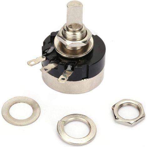 Potenciómetro RV24YN20F 5K B502, Potenciómetro de 2W, Resistencia de potenciómetro de círculo único de 5K, Potenciómetro de película de carbono de círculo único de alta precisión B502 A (1/4)