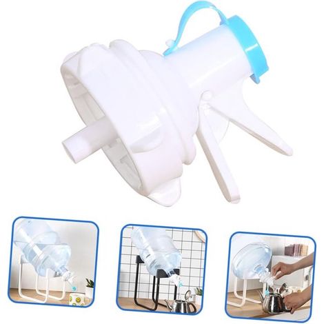 Dispensador de agua, Boquilla para jarra, Bomba de agua universal para botellas, Dispensador de agua embotellada portátil, Blanco, 2 piezas (1/5)
