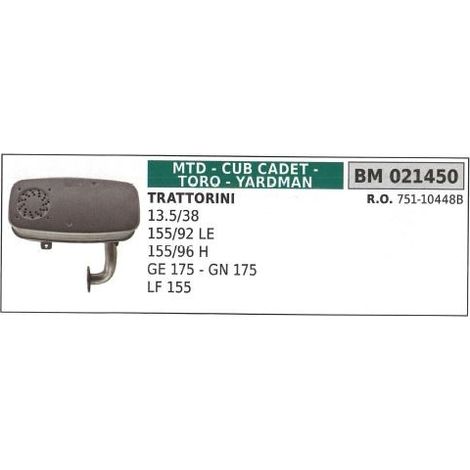 MTD silenciador tractor cortacésped cortacésped 13,5/38 155/92 LE 021450