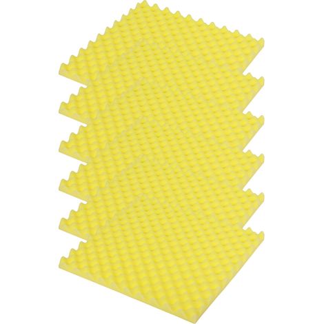 Lot de 6 mousse acoustique, polyuréthane ignifugé, isolation phonique murale, pour studio et bureau (1/5)