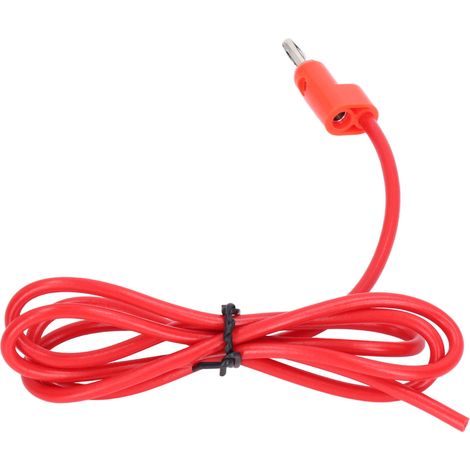 4-mm-Bananenstecker-Prüfleitung (Stecker auf Stecker), lötfreies Messing-Prüfkabel J.70005Rot (1/5)